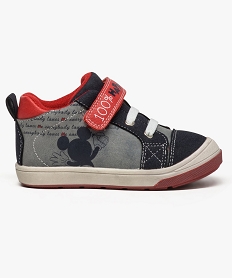 baskets tricolores a motifs mickey - disney gris baskets et tennis7620101_1