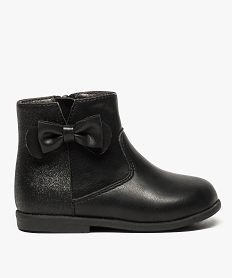 bottines bebe fille zippees a nœud noir7621301_1