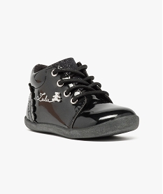 chaussure semi-montante vernie - lulu castagnette noir7621501_2