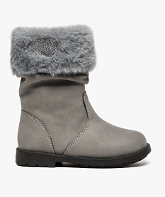 bottes bebe fille avec tige plissee et col doux gris7622801_1