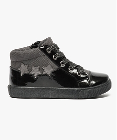GEMO Sneakers montantes vernies patchs étoiles Noir