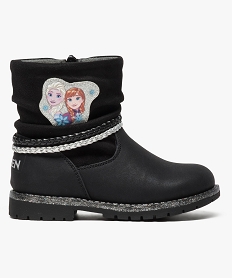 GEMO Bottines bi-matières avec motifs Reine des Neiges - Disney Noir