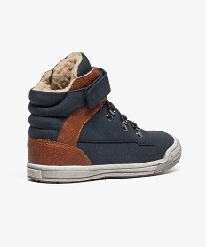 boots bicolores avec doublure chaude bleu7633901_4