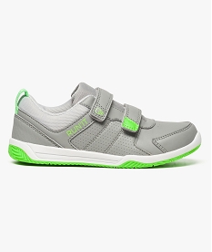 GEMO Baskets bicolores avec fermeture à scratch Gris