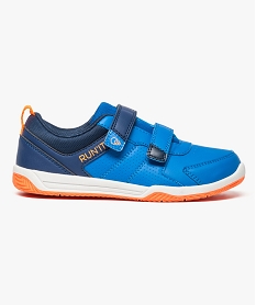 GEMO Baskets bicolores avec fermeture à scratch Bleu