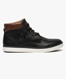 GEMO Baskets montantes avec col contrastant noir vif