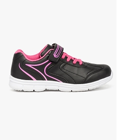 GEMO Baskets basses avec liseré coloré noir standard