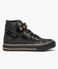 GEMO Sneakers montantes détails dorés - Lulu Castagnette noir standard