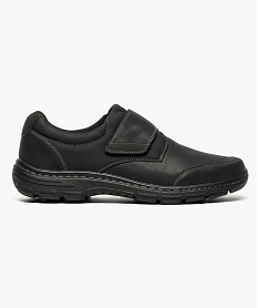 GEMO Chaussures homme avec dessus bande scratch noir standard