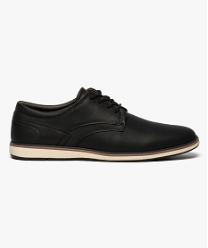 derbies en simili cuir avec semelle en caoutchouc bicolore noir7645801_1