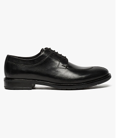 derbies en cuir avec bout rond et coutures noir chaussures de ville7646201_1