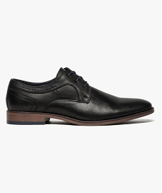 derbies aspect cuir texture avec lacets contrastants noir chaussures de ville7646701_1