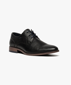 derbies aspect cuir texture avec lacets contrastants noir chaussures de ville7646701_2