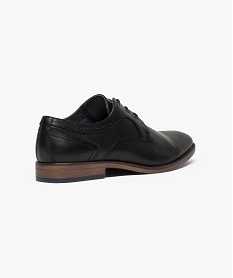 derbies aspect cuir texture avec lacets contrastants noir chaussures de ville7646701_4