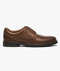 derbies en cuir avec semelle crantee brun7648001_1