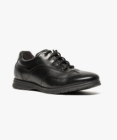 chaussures lacees en cuir a semelle crantee noir7650101_2