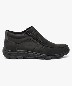 GEMO Chaussures confort pour homme avec fermeture zippée noir standard