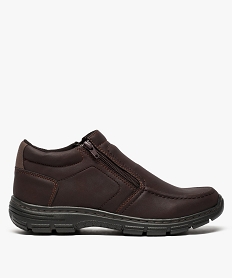 chaussures confort pour homme avec fermeture zippee brun bottes et boots7655301_1
