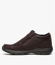 chaussures confort pour homme avec fermeture zippee brun bottes et boots7655301_3