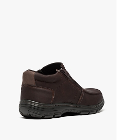 chaussures confort pour homme avec fermeture zippee brun bottes et boots7655301_4