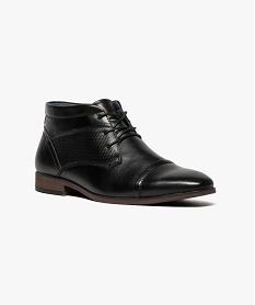 low-boots homme laces et textures noir bottes et boots7655601_2