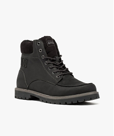 boots fourrees a semelle crantee noir bottes et boots7657201_2