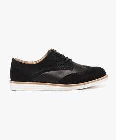GEMO Derbies irisés à talon compensé noir standard