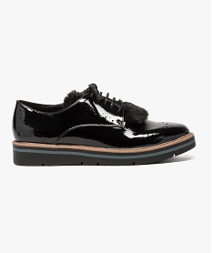 GEMO Derbies vernis avec languette noir standard