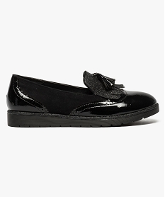 GEMO Slipper bi-matières à semelle crantée Noir