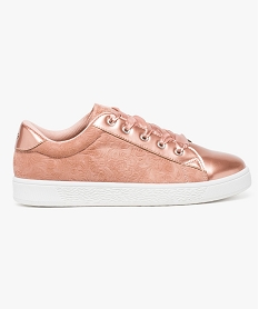 GEMO Tennis basses bimatières motif rococo rose standard
