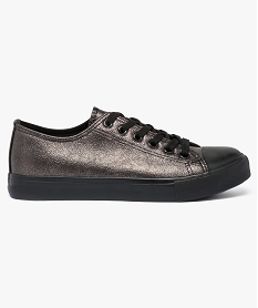 GEMO Sneakers basses texturées et irisées noir standard
