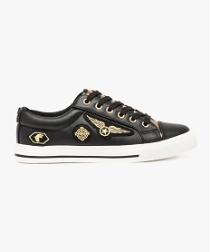 GEMO Tennis basse à patchs style militaire noir standard