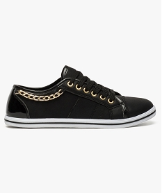 GEMO Tennis femme bimatières à détail chaîne noir standard