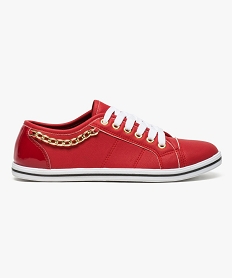 GEMO Tennis femme bimatières à détail chaîne rouge standard