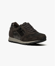 sneakers basses multimatieres gris7665401_2