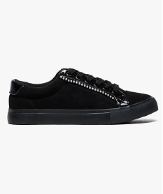 GEMO Tennis basses velours et perles noir standard