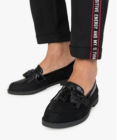 GEMO Mocassins femme à pompons et bout amande 2624