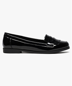 GEMO Mocassin plat à patte mexicaine noir vif