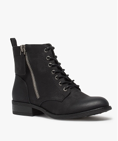 boots femme style rangers a zip noir7679301_2