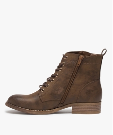 boots femme style rangers a zip brun7679401_3