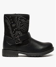 GEMO Boots rock bimatières avec clous décoratifs Noir