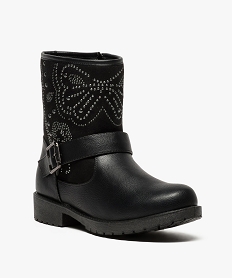 boots rock bimatieres avec clous decoratifs noir7681301_2