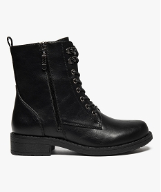bottines femme style rangers a zip decoratif noir bottines et boots7682601_1
