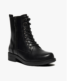 bottines femme style rangers a zip decoratif noir bottines et boots7682601_2