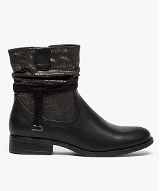 GEMO Boots zippés à tige pailleté Noir