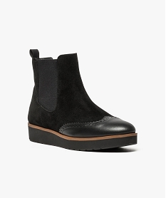 chelsea boots en cuir avec semelle plateforme noir7685201_2