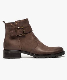 GEMO Boots casual zippés Brun