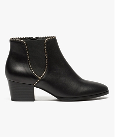 GEMO Chelsea boots à talon bottier Noir