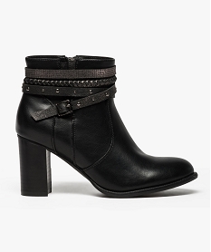 GEMO Boots multibrides à talon haut Noir