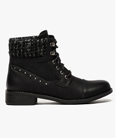 GEMO Bottine montante à col chaussette Noir